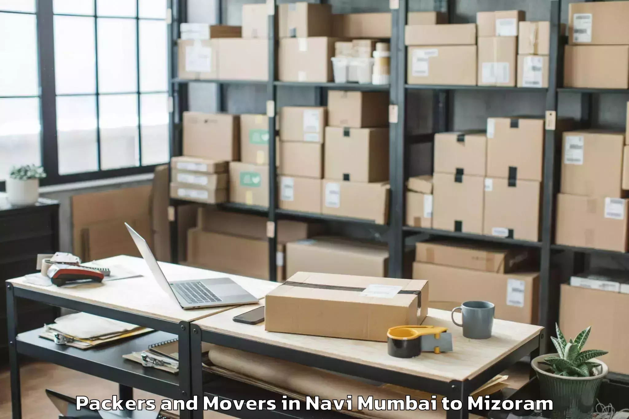 Expert Navi Mumbai to Hnahthial Packers And Movers